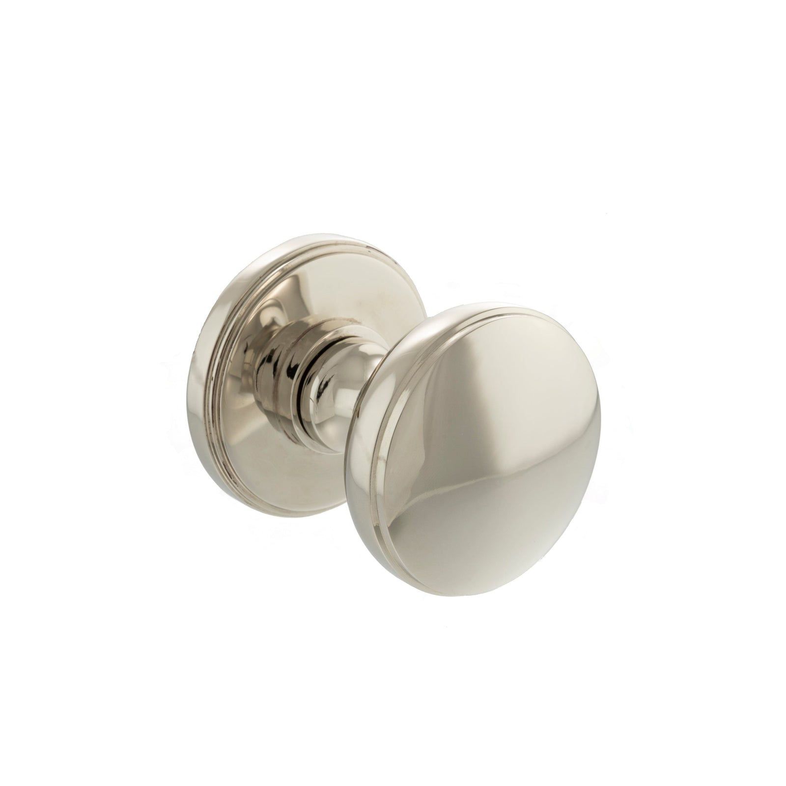 Millhouse Brass Edison Solid Brass Domed Mortice Knob Concealed Fix Rose (Latch & Hinges Included) Mortice Knob Atlantic Set Polished Nickel 