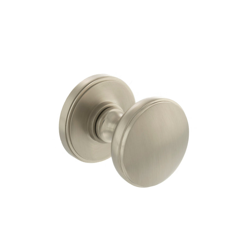 Millhouse Brass Edison Solid Brass Domed Mortice Knob Concealed Fix Rose