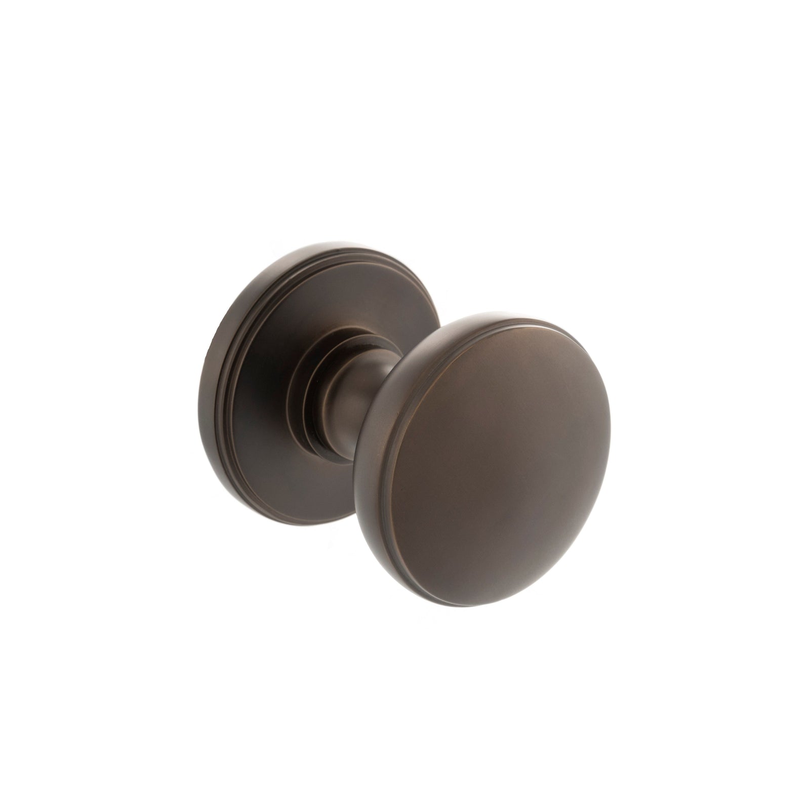 Millhouse Brass Edison Solid Brass Domed Mortice Knob Concealed Fix Rose (Latch & Hinges Included) Mortice Knob Atlantic Set Urban Dark Bronze 