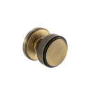 Millhouse Brass Harrison Solid Brass Knurled Mortice Knob Concealed Fix Rose in Antique Brass Mortice Knob Atlantic 