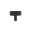 Millhouse Brass Hargreaves Disc Knurled Cabinet Knob Concealed Fix Cupboard Knob Atlantic Each Matt Black 