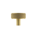Millhouse Brass Hargreaves Disc Knurled Cabinet Knob Concealed Fix Cupboard Knob Atlantic Each Satin Brass 
