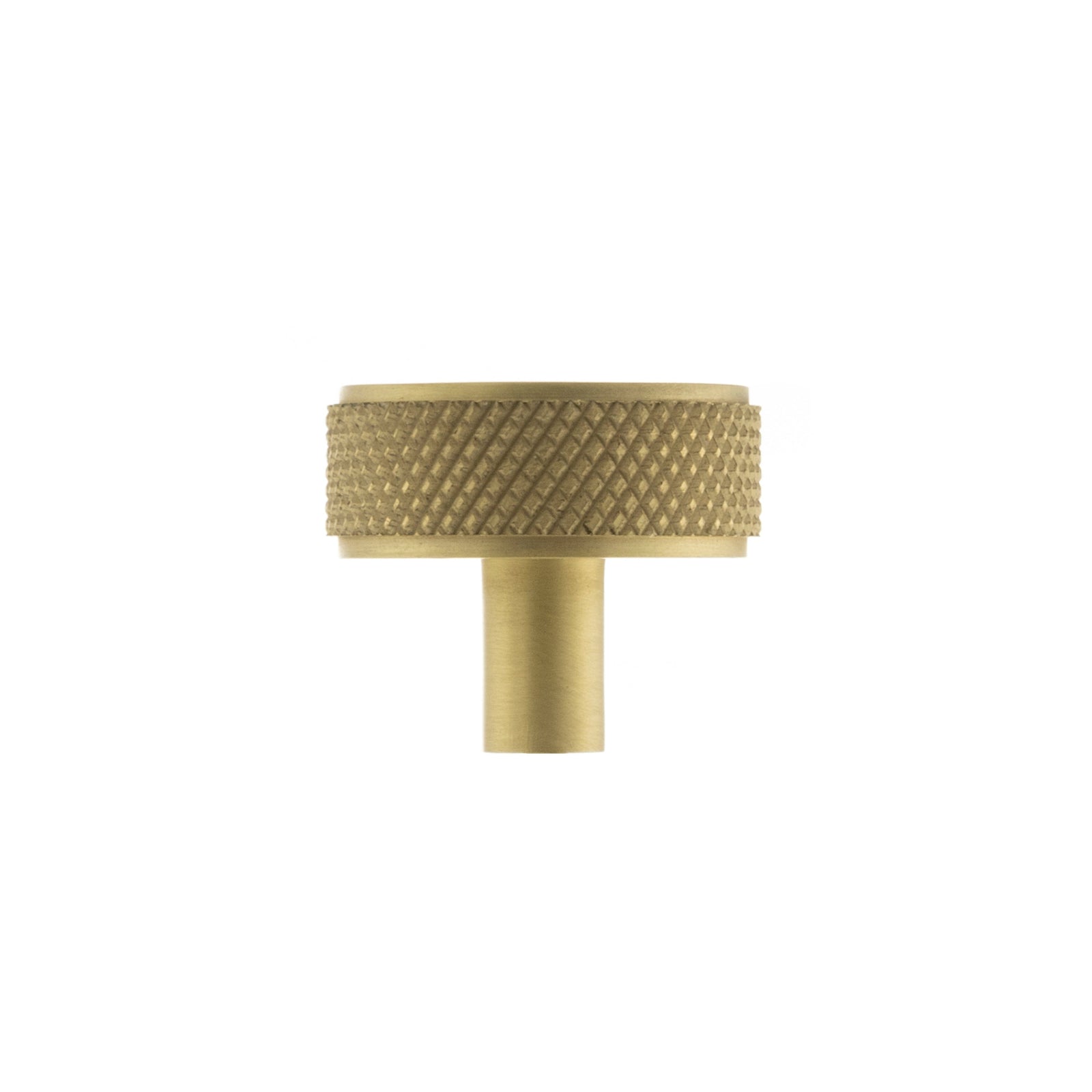 Millhouse Brass Hargreaves Disc Knurled Cabinet Knob Concealed Fix Cupboard Knob Atlantic Each Satin Brass 