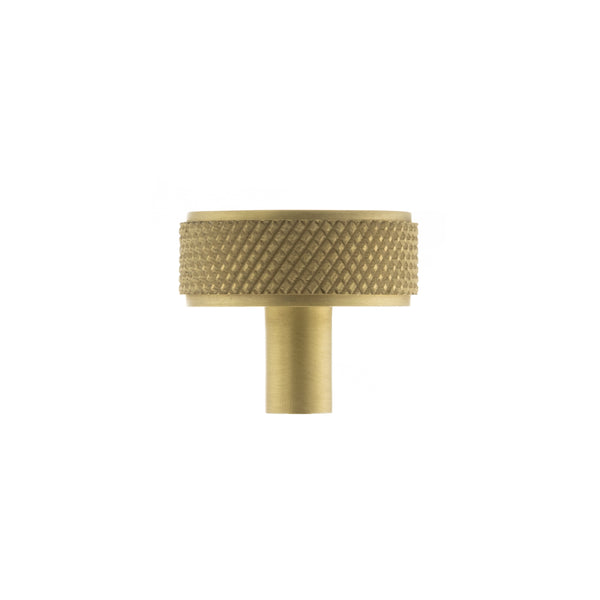 Millhouse Brass Hargreaves Disc Knurled Cabinet Knob Concealed Fix