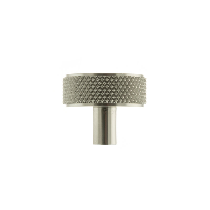 Millhouse Brass Hargreaves Disc Knurled Cabinet Knob Concealed Fix