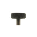 Millhouse Brass Hargreaves Disc Knurled Cabinet Knob Concealed Fix Cupboard Knob Atlantic Each Urban Dark Bronze 