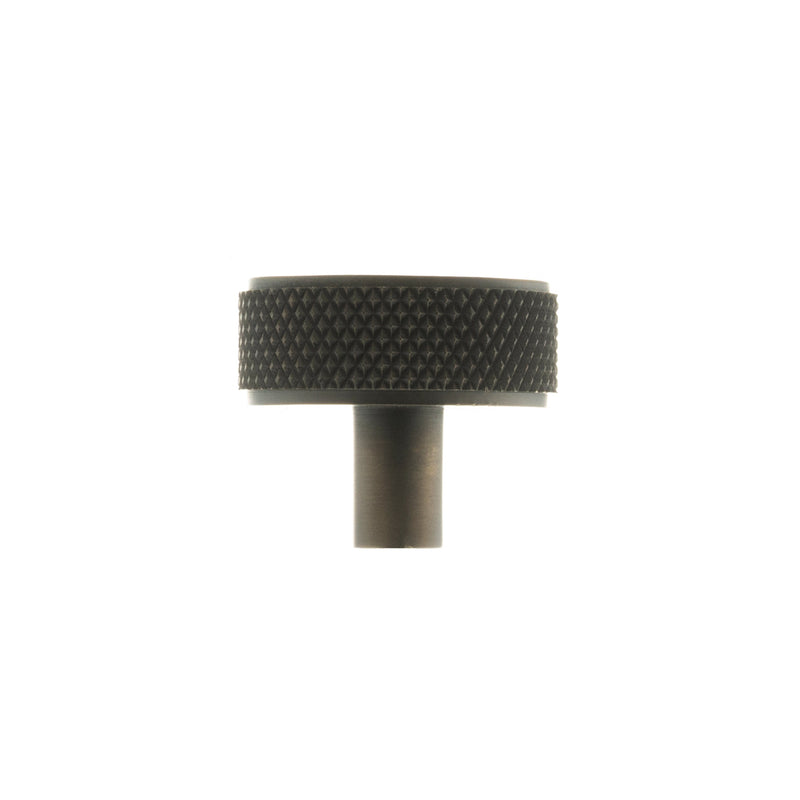 Millhouse Brass Hargreaves Disc Knurled Cabinet Knob Concealed Fix