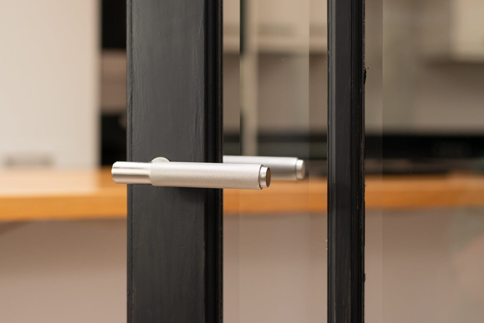 Millhouse Brass Crompton Lever Door Handle on Concealed Round Rose in Urban Dark Bronze 10 x 5 x 10cm in Urban Dark Bronze Designer Lever Handle Atlantic 