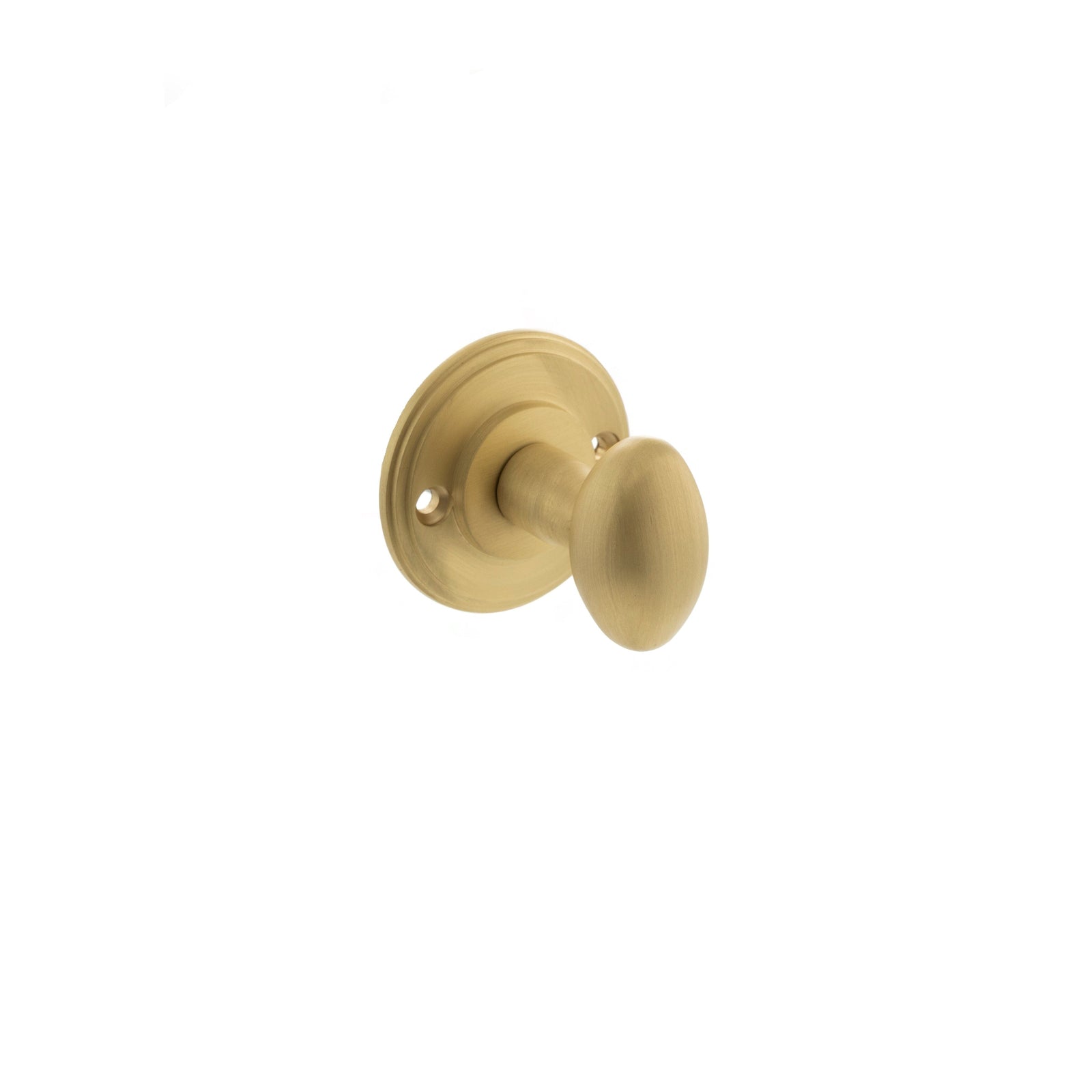 Millhouse Brass Solid Brass Oval WC Turn and Release Bathroom Lock Atlantic Each Satin Brass 