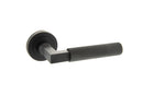Millhouse Brass Cartwright Designer Lever Round Rose in Matt Black Designer Lever Handle Atlantic 