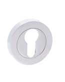 Millhouse Brass Euro Escutcheon Round Rose Escutcheon Atlantic Pair Polished Chrome 