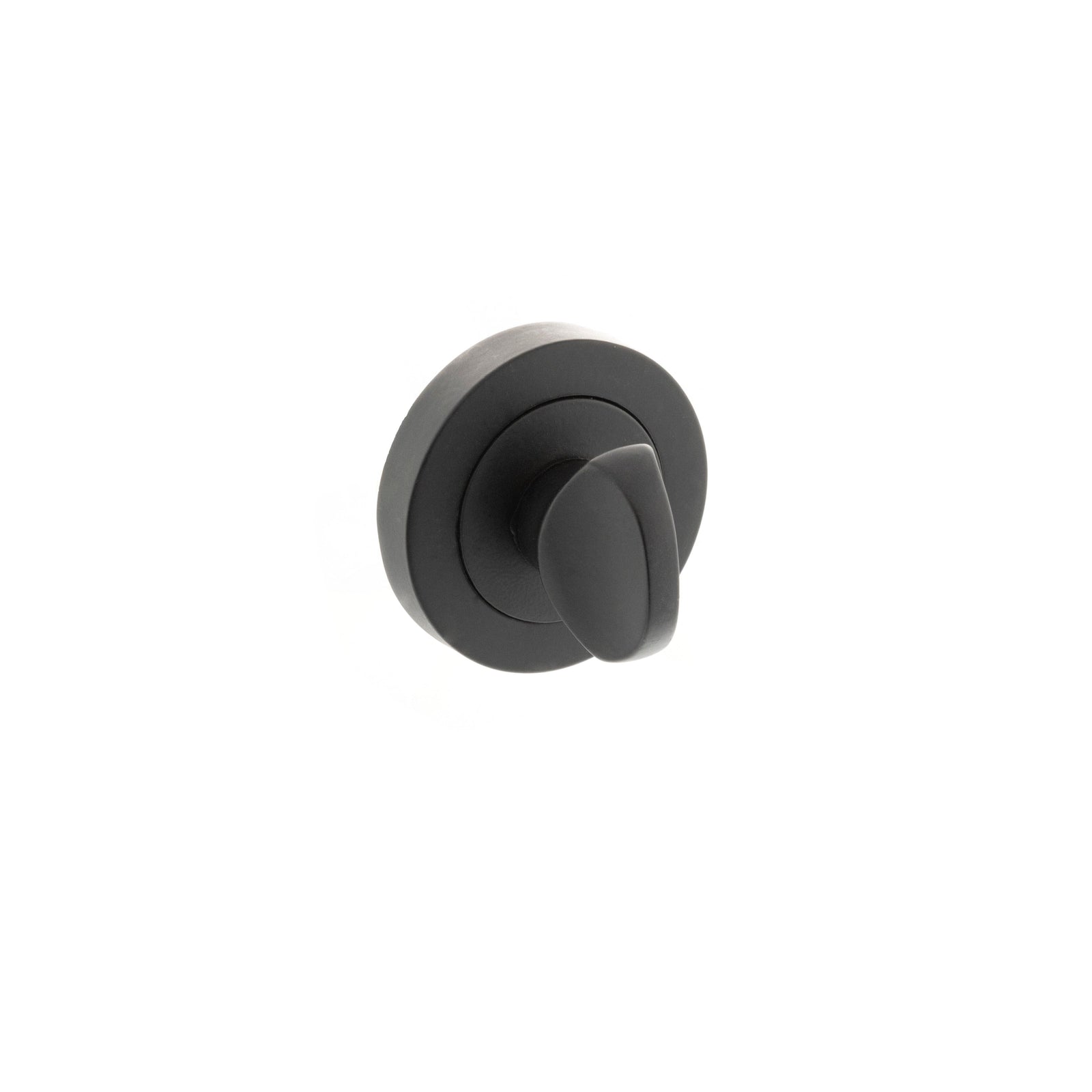 Millhouse Brass WC Turn and Release Round Rose in Matt Black Bathroom Lock Atlantic 