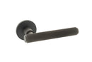 Millhouse Brass Stephenson Designer Lever 5mm Slimline Round Rose (Latch & Hinges Included) Designer Lever Handle Atlantic Set Urban Dark Bronze 