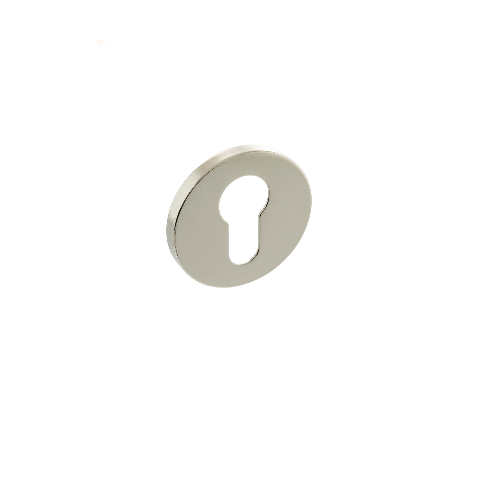 Millhouse Brass Euro Escutcheon 5mm Slimline Round Rose Escutcheon Atlantic Pair Polished Nickel 
