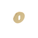 Millhouse Brass Key Escutcheon 5mm Slimline Round Rose Escutcheon Atlantic Pair Polished Brass 