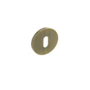 Millhouse Brass Key Escutcheon 5mm Slimline Round Rose in Yester Bronze Escutcheon Atlantic 