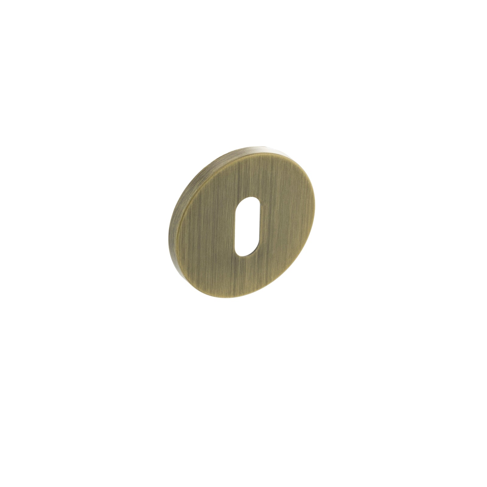 Millhouse Brass Key Escutcheon 5mm Slimline Round Rose in Yester Bronze Escutcheon Atlantic 