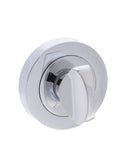 Mediterranean WC Turn and Release Round Rose Bathroom Lock Atlantic Each Polished Chrome 