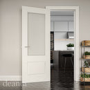 Madison White Primed Clear Bevelled Glazed Internal Door Internal Door Deanta 