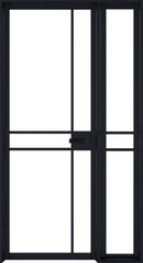 Greenwich W6 Demi Panel Black Primed Primed Internal Door Internal Door LPD Doors 