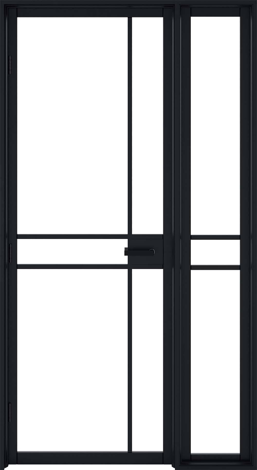 Greenwich W6 Demi Panel Black Primed Primed Internal Door Internal Door LPD Doors 
