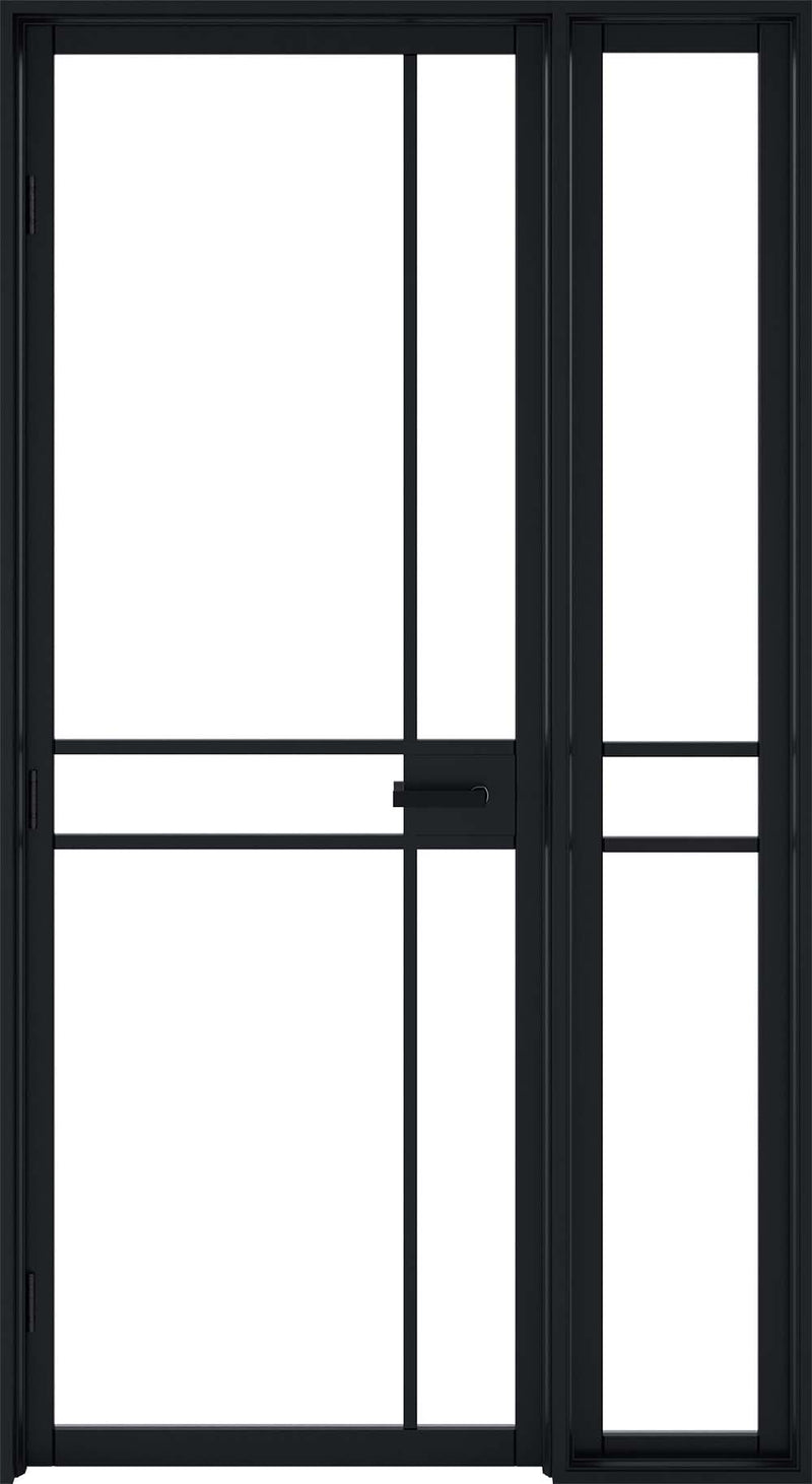 Greenwich W6 Demi Panel Black Primed Primed Internal Door