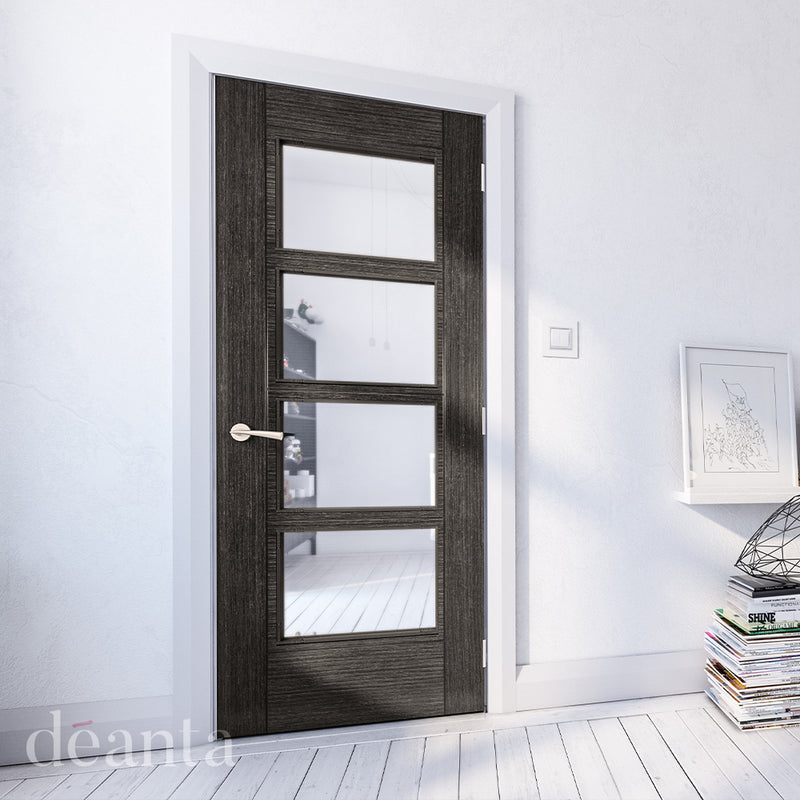 Montreal Dark Grey Ash Glazed Internal Door