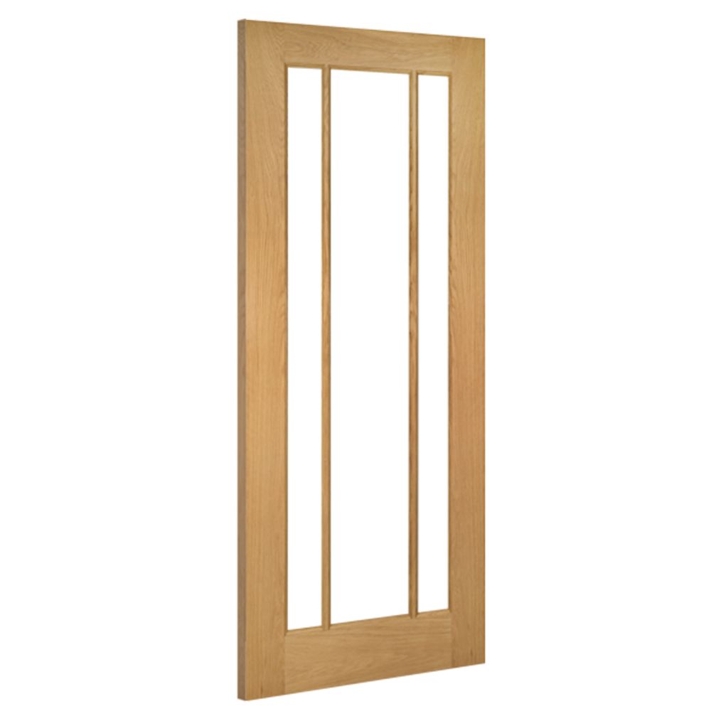 Norwich Unfinished Oak Bevelled Glazed Internal Door Internal Door Deanta 