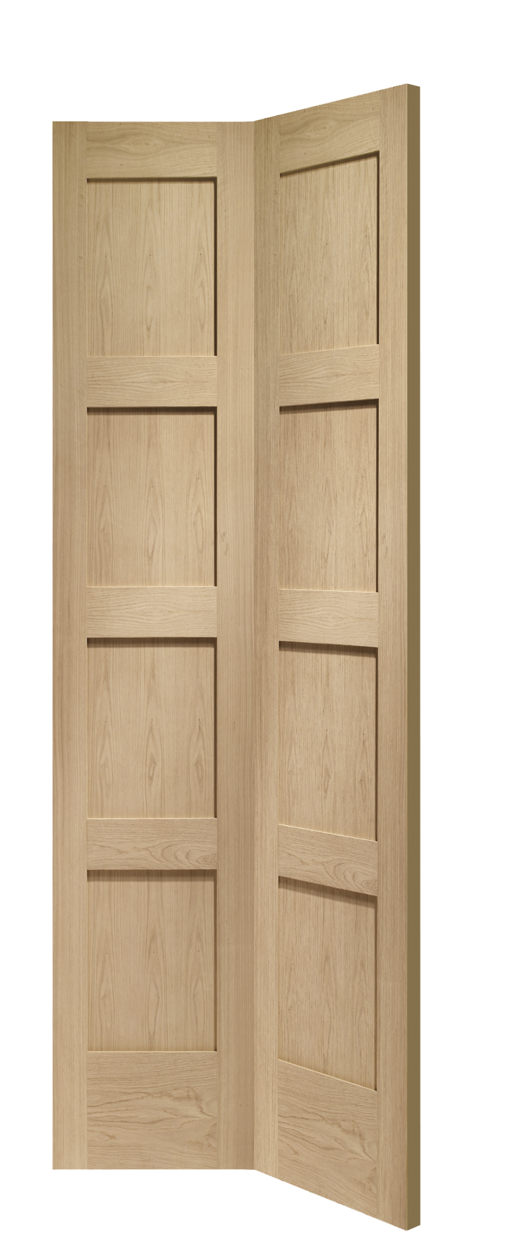 Shaker 4 Panel Bifold Internal Oak Door