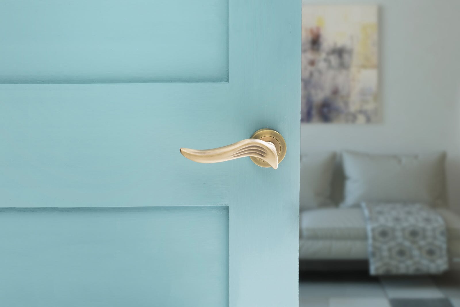 Old English Oxford Lever Round Rose in Matt Antique Brass Lever on Round Rose Atlantic 