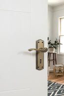 Old English Warwick Key Lever Backplate (Latch & Hinges Included) Lever on Backplate Atlantic 