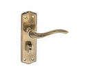 Old English Warwick WC Lever Backplate in Antique Brass Lever on Backplate Atlantic 