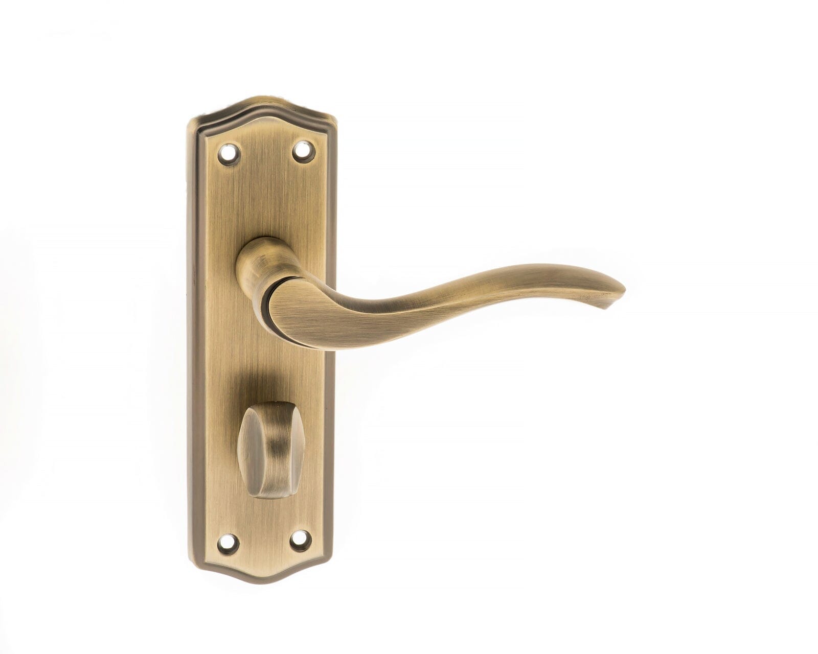 Old English Warwick WC Lever Backplate (Latch & Hinges Included) Lever on Backplate Atlantic Set Matt Antique Brass 