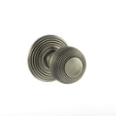 Old English Ripon Solid Brass Reeded Mortice Knob Concealed Fix Rose