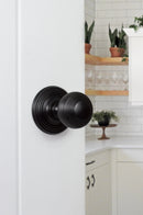 Old English Ripon Solid Brass Reeded Mortice Knob Concealed Fix Rose (Latch & Hinges Included) Door Knob Atlantic 