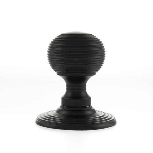 Old English Ripon Solid Brass Reeded Mortice Knob Concealed Fix Rose (Latch & Hinges Included)