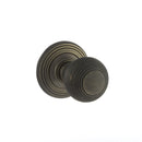 Old English Ripon Solid Brass Reeded Mortice Knob Concealed Fix Rose