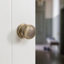 Old English Harrogate Solid Brass Mushroom Mortice Knob Concealed Fix Rose