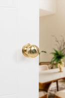 Old English Harrogate Solid Brass Mushroom Mortice Knob Concealed Fix Rose (Latch & Hinges Included) Mortice Knob Atlantic 