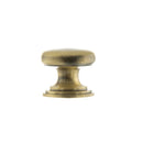 Old English Lincoln Solid Brass Victorian Cabinet Knob Concealed Fix 32mm in Antique Brass Door Knob Atlantic 