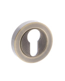 Old English Euro Escutcheon in Antique Brass Escutcheon Atlantic 