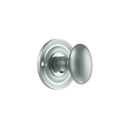 Old English Solid Brass Oval WC Turn and Release Bathroom Lock Atlantic Each Satin Chrome 