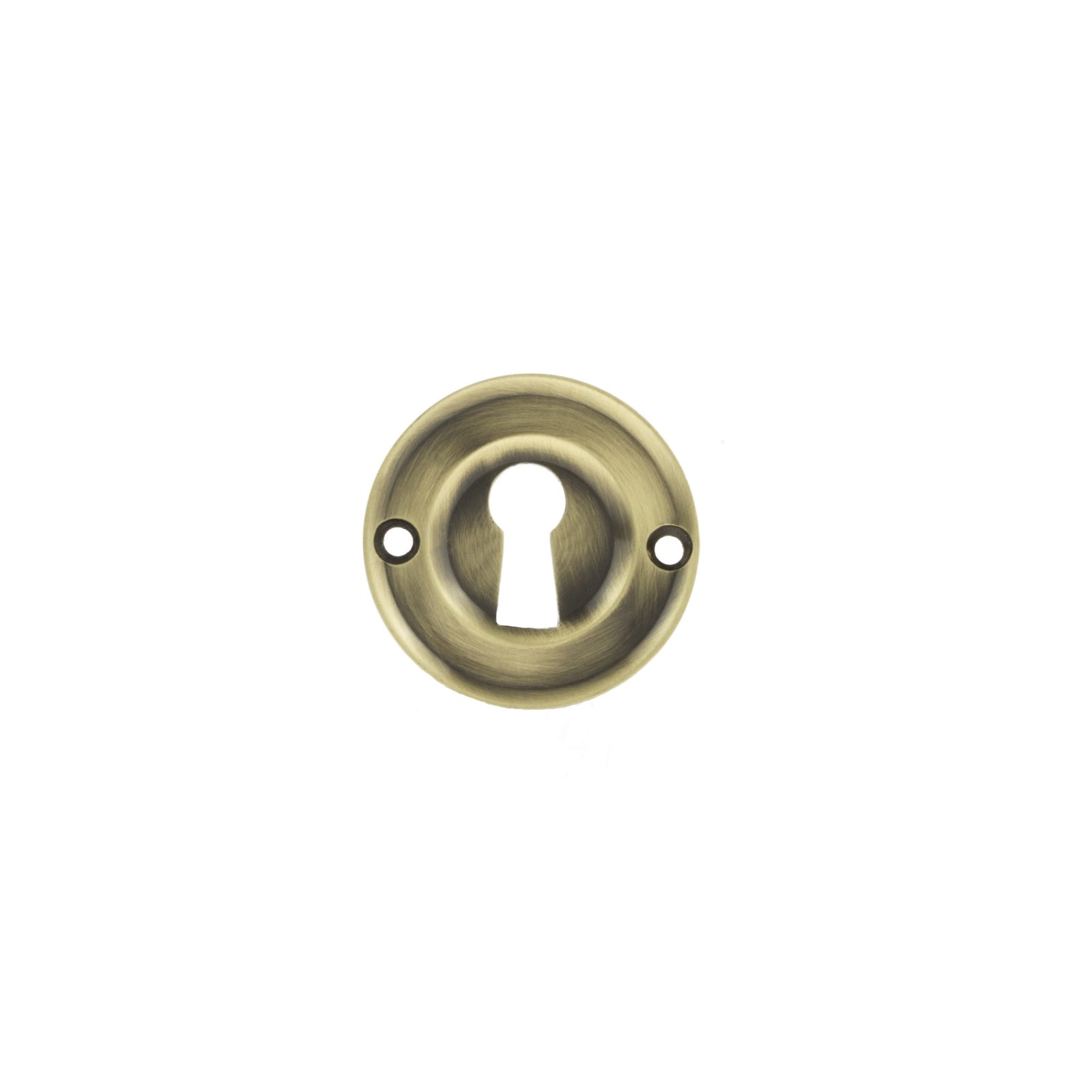Old English Solid Brass Open Key Hole Escutcheon