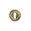 Old English Solid Brass Open Key Hole Escutcheon in Antique Brass Escutcheon Atlantic 