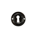 Old English Solid Brass Open Key Hole Escutcheon Escutcheon Atlantic Pair Black Nickel 