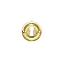 Old English Solid Brass Open Key Hole Escutcheon Escutcheon Atlantic Pair Polished Brass 