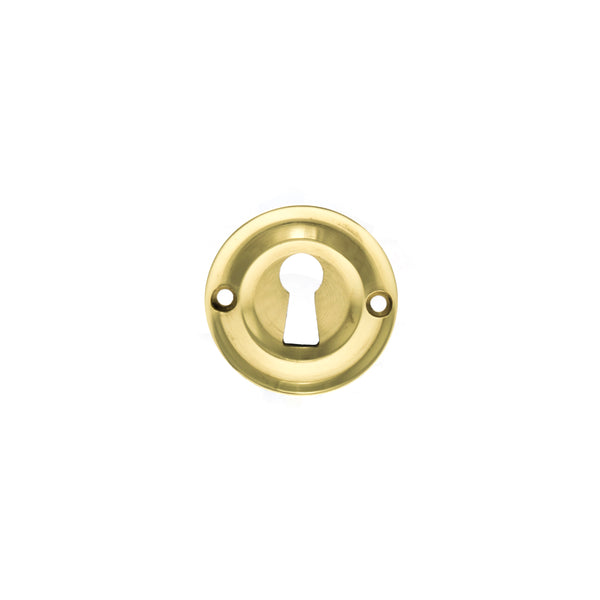 Old English Solid Brass Open Key Hole Escutcheon