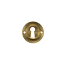 Old English Solid Brass Open Key Hole Escutcheon Escutcheon Atlantic Pair Satin Brass 