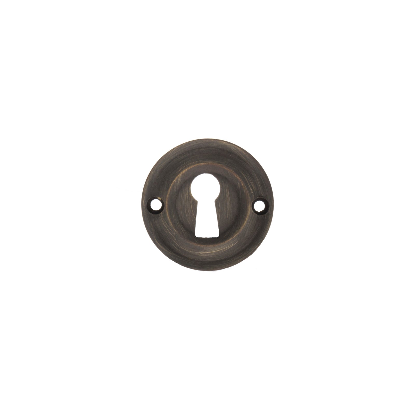 Old English Solid Brass Open Key Hole Escutcheon Escutcheon Atlantic Pair Urban Bronze 