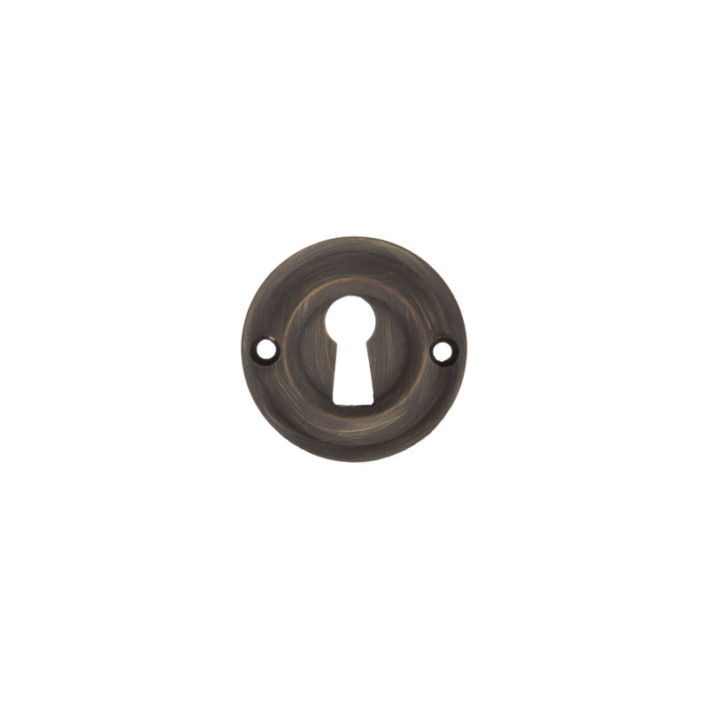 Old English Solid Brass Open Key Hole Escutcheon